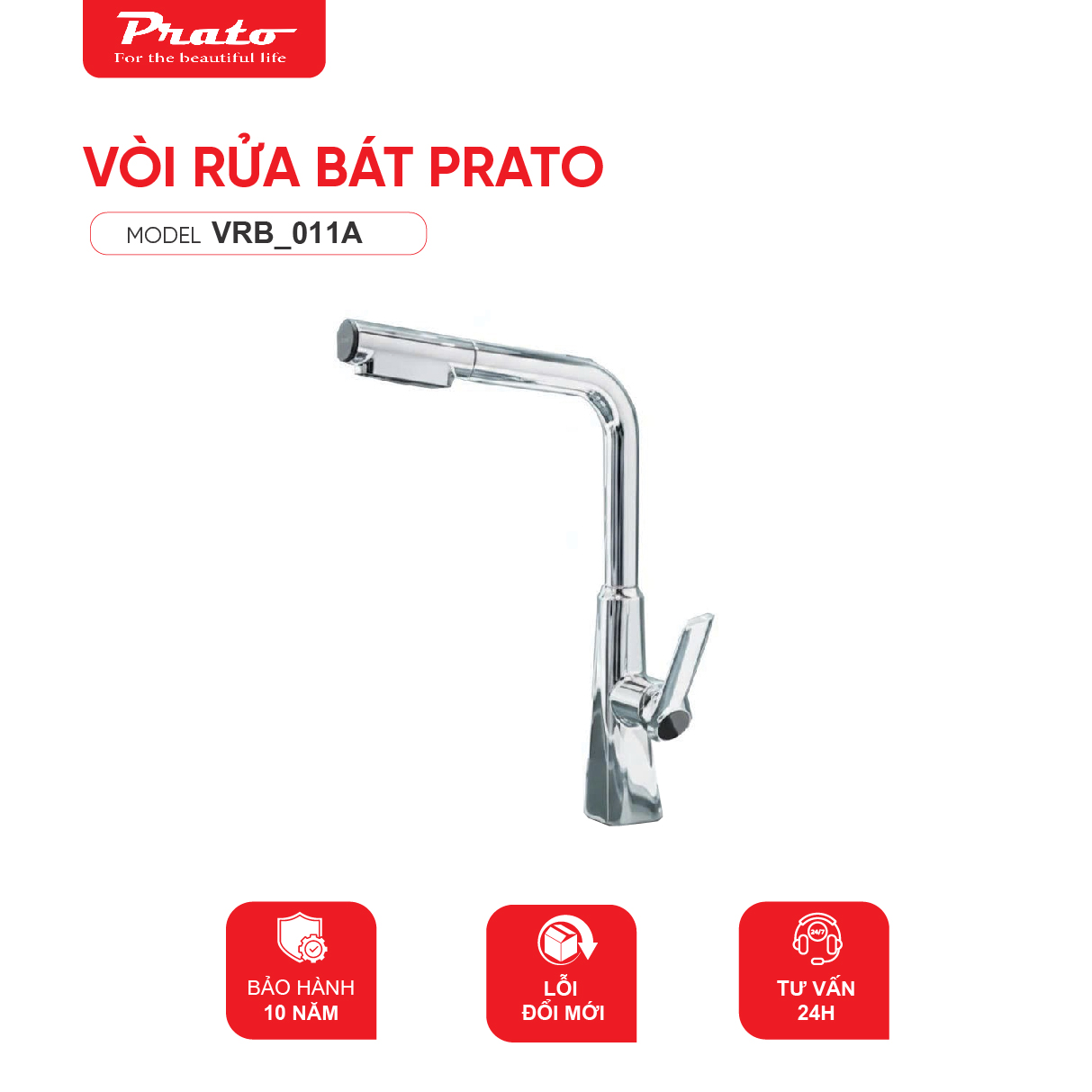 Vòi rửa bát Prato 011A